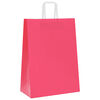 vidaXL Paper Bags 250 pcs with Handles Pink 32x17x44 cm