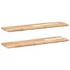 vidaXL Floating Shelves 2 pcs 100x20x2 cm Untreated Solid Wood Acacia