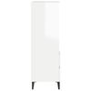 vidaXL Highboard High Gloss White 40x36x110 cm Engineered Wood