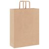 vidaXL Paper Bags 250 pcs with Handles Brown 32x12x42 cm