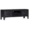 vidaXL TV Cabinet Black 118x30x40 cm Solid Mango Wood