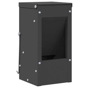 vidaXL Rabbit Feeder Black 12.5 x 12.5 x 25 cm 1.5 kg
