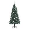 vidaXL Artificial Pre-lit Christmas Tree with Ball Set Green 180 cm