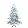 vidaXL Artificial Hinged Christmas Tree White 150 cm PVC and Steel