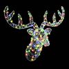 vidaXL Reindeer Head with 140 LEDs Colourful 60 cm Acrylic