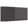 vidaXL Kitchen Backsplash 2 pcs Dark Grey 120 x 60 cm Tempered Glass