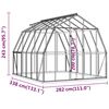 vidaXL Greenhouse with Base Frame Anthracite 9.53 m&sup2; Aluminium