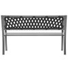 vidaXL Garden Bench Black 120 cm Steel