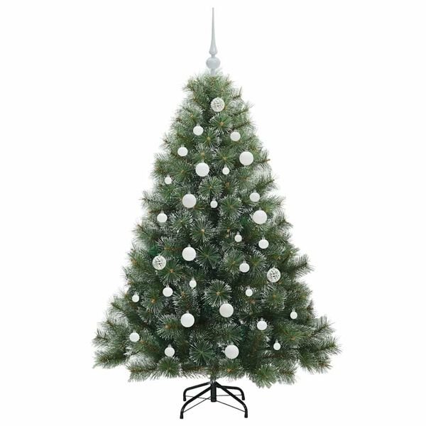 vidaXL Artificial Christmas Tree with 150 LEDs Green 150 cm PE and PVC