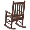 vidaXL Rocking Chairs for Children 2 pcs Brown Solid Wood Poplar