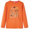 Kids' T-shirt with Long Sleeves Burnt Orange 140