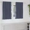 vidaXL Blackout Curtains with Rings 2 pcs Anthracite 140 x 140 cm