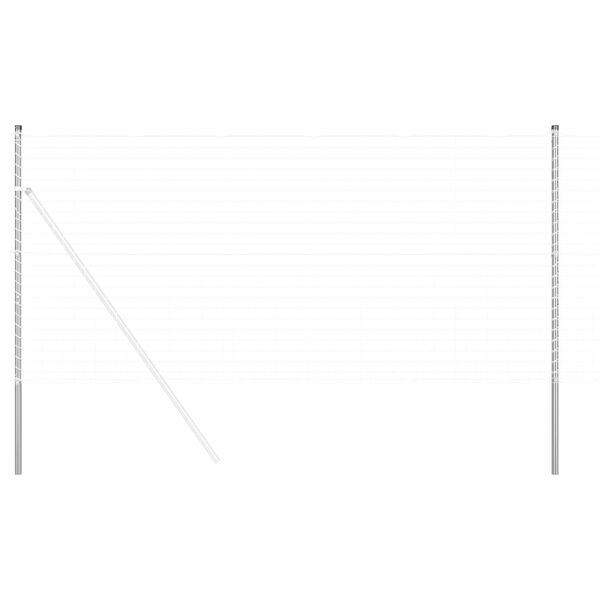 vidaXL Fence Posts 12 pcs Silver Powder-coated steel