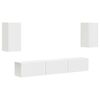 vidaXL TV Cabinet Set Wall-mounted 3 pcs White Engineered Wood