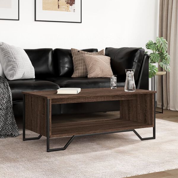 vidaXL Coffee Table Brown Oak 100x51x40 cm Engineered Wood