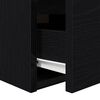 vidaXL Wall-mounted Bedside Cabinet Black Oak 38x34x40 cm