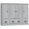vidaXL Highboards 3 pcs Grey Sonoma Engineered Wood