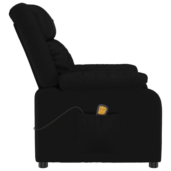 vidaXL Massage Chair Black Faux Leather