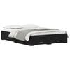 vidaXL Bed Frame with Drawer Black Oak 140 x 200 cm Engineered Wood