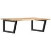 vidaXL Basin Shelf Wall Mounted Steel and Solid Wood Acacia