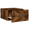 vidaXL Wall-mounted Bedside Cabinet Smoked Oak 35x35x20 cm