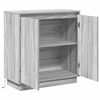 vidaXL LED Sideboard Grey Sonoma 71 x 34.5 x 75 cm Engineered Wood