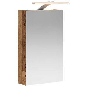 vidaXL Bathroom Mirror Cabinet with Shelf Old Wood 30 x 10.5 x 50 cm