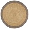 vidaXL Handmade Rug Jute with Grey Border 180 cm