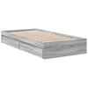 vidaXL Bed Frame with Drawers without Mattress Grey Sonoma 90x200 cm