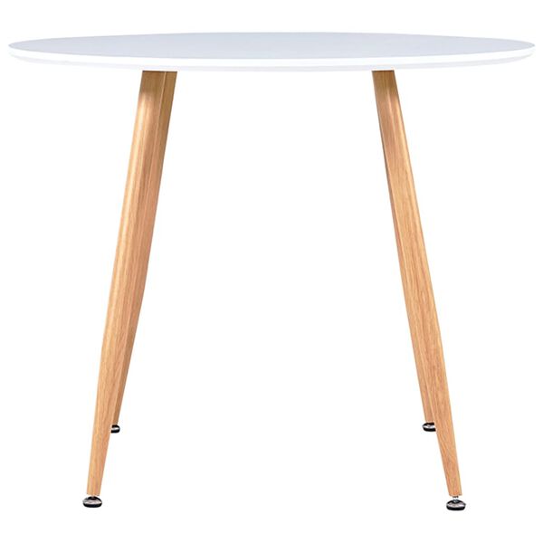 vidaXL Dining Table White and Oak 90x73.5 cm MDF