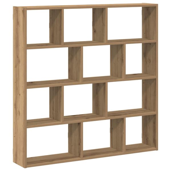 vidaXL Wall Cube Shelf 12 Compartments Artisian Oak Engineered Wood