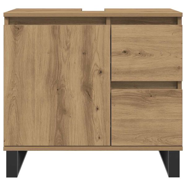 vidaXL Bathroom Sink Cabinet Artisan Oak 65x33x60 cm Engineered Wood