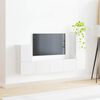 vidaXL TV Cabinet Set 3 pcs High Gloss White Engineered Wood