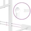 vidaXL Metal Bed Frame without Mattress with Headboard White 120x190cm