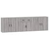 vidaXL Sideboards 3 pcs Grey Sonoma Engineered Wood