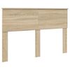 vidaXL Bed Frame with Headboard Sonoma 140 x 190 cm Solid Pine Wood