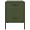 vidaXL Bedside Cabinets 2 pcs Olive Green 36x39x50.5 cm Steel