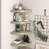 vidaXL Floating Corner Shelves 4 pcs Oak 35x35x3.8 cm MDF