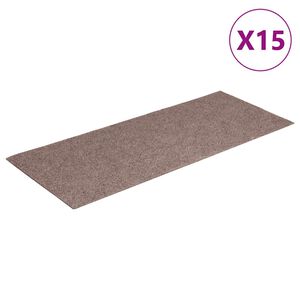 vidaXL Stair Mat | Set of 15 | Light Brown