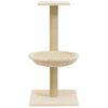 vidaXL Cat Tree with Sisal Scratching Post Cream 74 cm