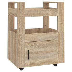 vidaXL Kitchen Trolley Sonoma Oak 60x45x80 cm Engineered Wood