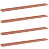 vidaXL Wall Shelf with Shelf 4 pcs Red 115 x 9 x 3 cm Engineered Wood
