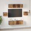 vidaXL TV Cabinet Set Wall-mounted 6 pcs Old Wood Engineered Wood