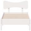 vidaXL Bed Frame without Mattress White 100x200 cm Solid Wood Pine