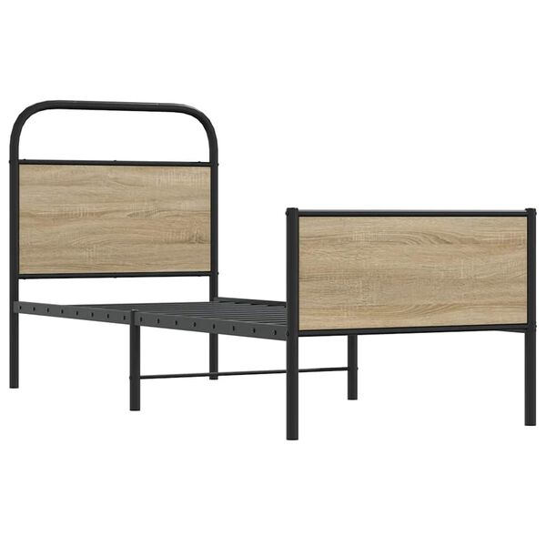 vidaXL Bed Frame without Mattress 80x200 cm Sonoma Oak Engineered Wood