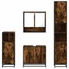 vidaXL 4&nbsp;Piece Bathroom Furniture Set&nbsp;Smoked Oak Engineered Wood