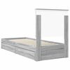 vidaXL Storage Bed with Drawer Grey Sonoma 75 x 190 cm Engineered Wood