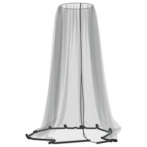 vidaXL Mosquito Net for Umbrella 220 Mesh Black &Phi;300x230 cm