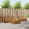 vidaXL Outdoor Sofa Set 5 pcs Natural Solid Acacia Wood