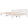 vidaXL Bed Frame without Mattress White 150x200 cm King Size Solid Wood Pine
